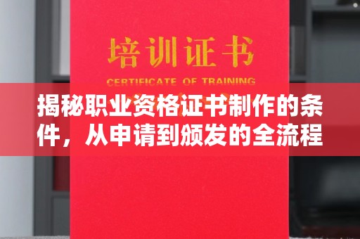 梅河口揭秘职业资格证书制作的条件，从申请到颁发的全流程解析